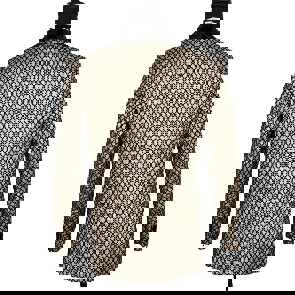 Washington Jacquard Velvet Shawl Lapel Blazer - Gold