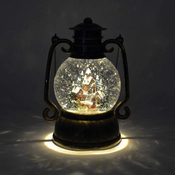 28cm Large Christmas Lantern LED Glitter Musical Nativity Decoration for Home Display image 7