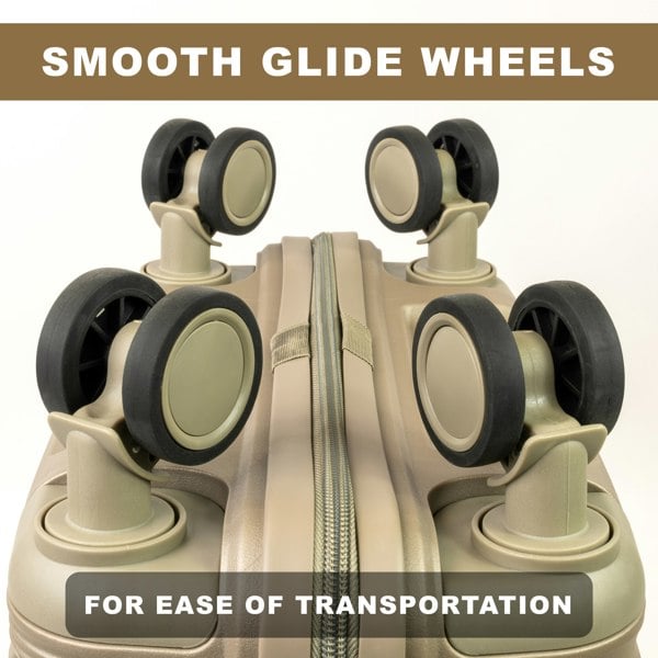 Pierre Cardin Riviera Hard Travel Suitcase 8 Spinner Wheeled Luggage with TSA Locks