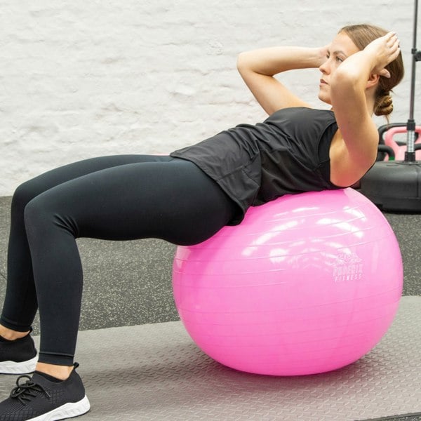 Phoenix Fitness Anti-Burst Fitness Ball with Pump - Pink