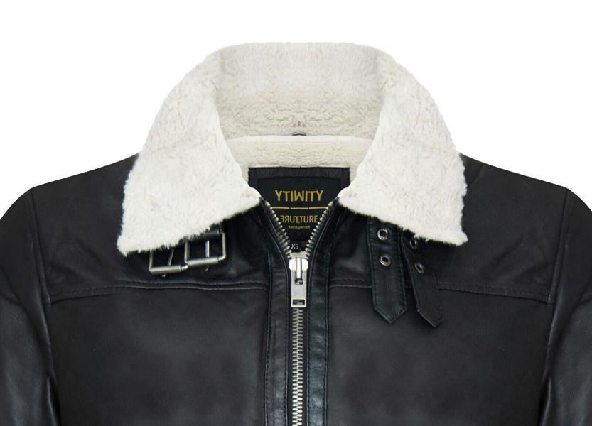 Infinity Leather Men's Leather Quilted Biker Puffer Jacket - Brasília