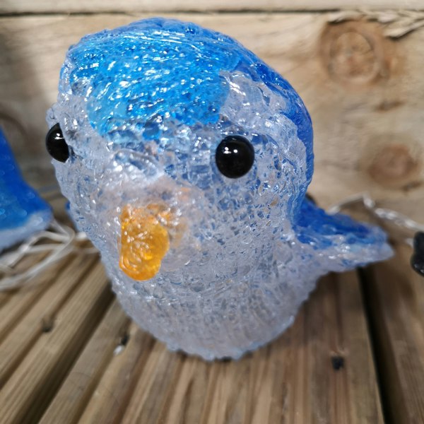 Samuel Alexander 23cm Set of 3 Acrylic Ice White LED Penguins Indoor Outdoor Christmas Decoration