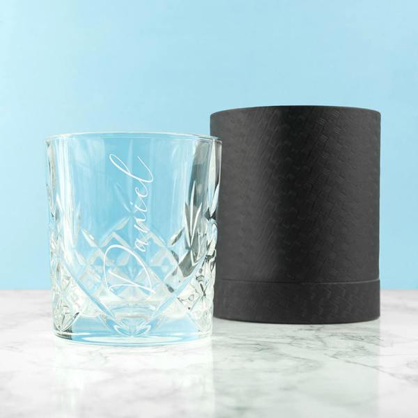 Personalised Crystal Whisky Tumbler - alternative angle