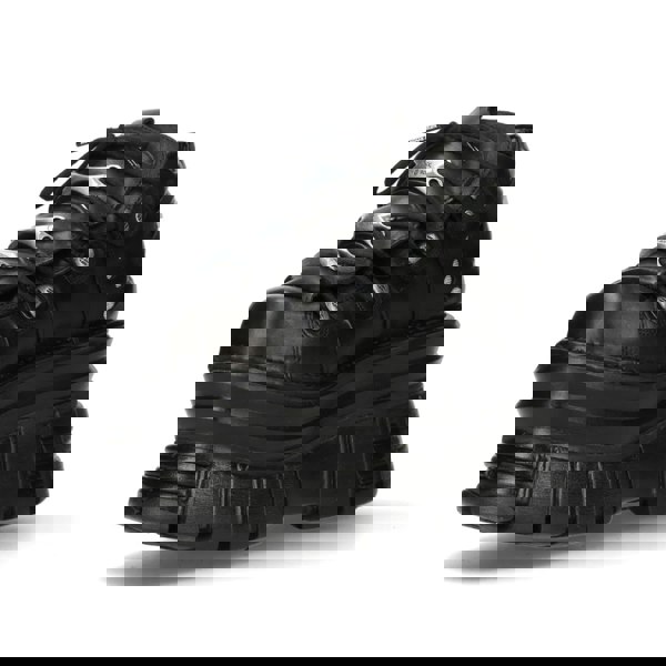 New Rock M-106-C178 Black Gothic Punk Chunky Ankle Boots