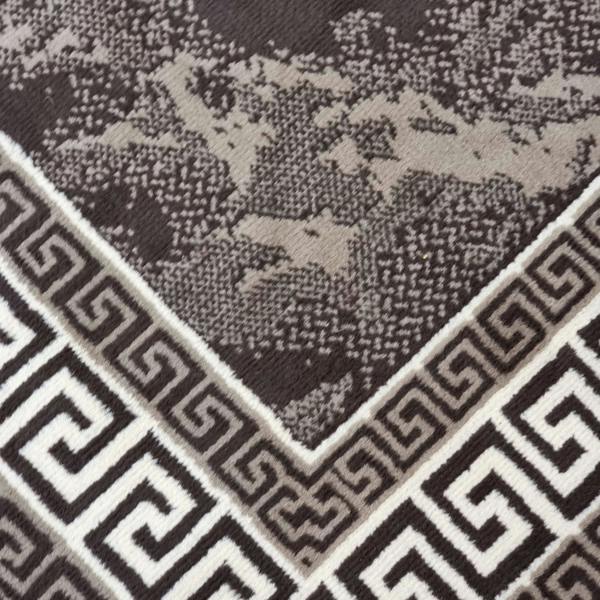 Marble Rug Brown Large Small XL Soft Modern Bordered Living Room Bedroom Carpet Rug