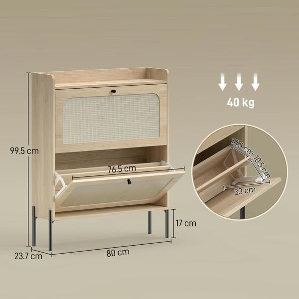 Flip-down Shoe Cabinet