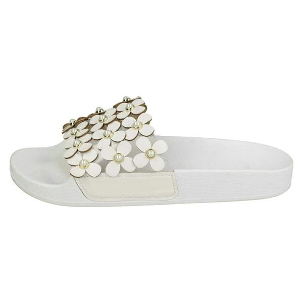 Spot On Ladies Spot On Flower Trim Sliders F00089
