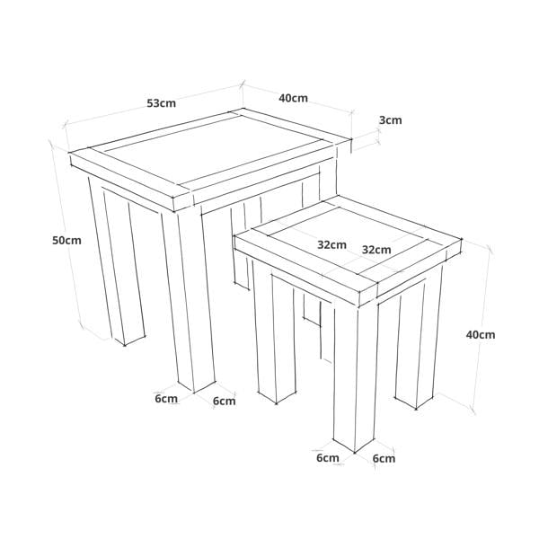 Cabinet Bits Nest of Tables - Set of 2 Tables