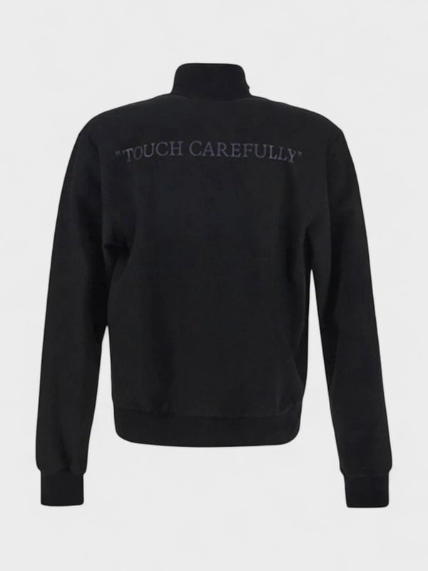 Off-White Quote Wool Slim Tracktop Black