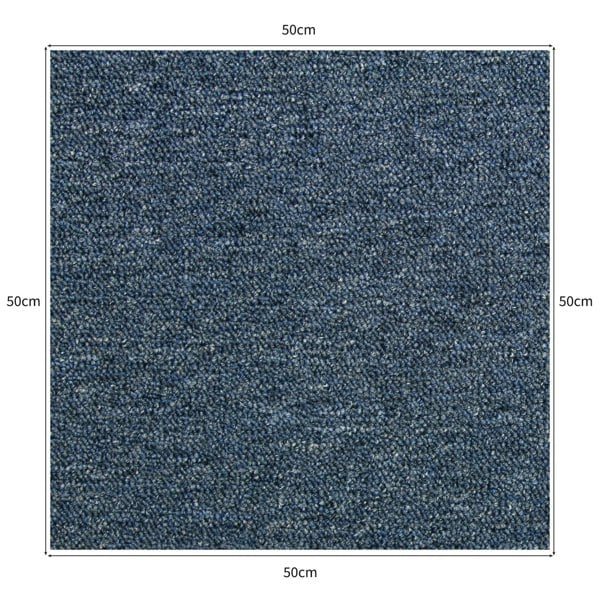 40 x Carpet Tiles 10m2 - Storm Blue