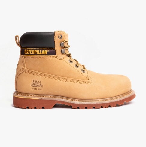 CAT HOLTON SB Mens Leather Safety Boots Honey