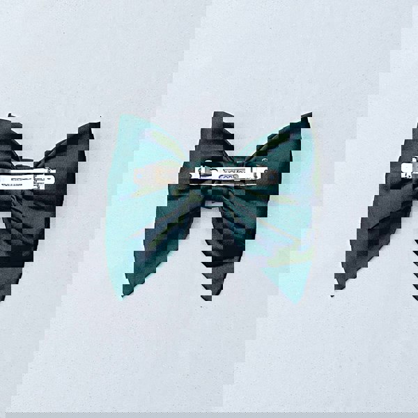 Green Satin Hair Bow Green Hair Clip Barrette