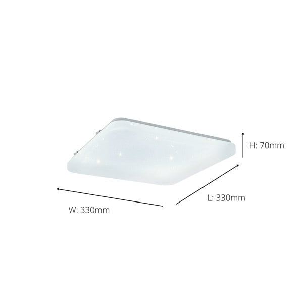 EGLO Frania-S LED Square Crystal Effect Wall/Ceiling Light