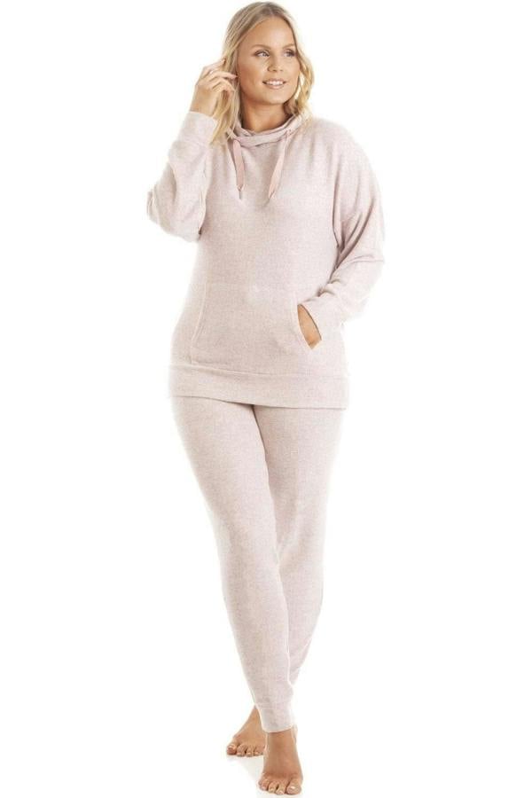 Womens Comfy Fit Marl Hacci Pyjama sets