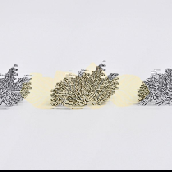 antique gold hair clip leaf barrette