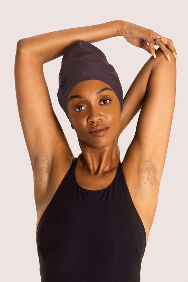 SOUL CAP Large Swim Cap for Long Hair - XL - Winetasting