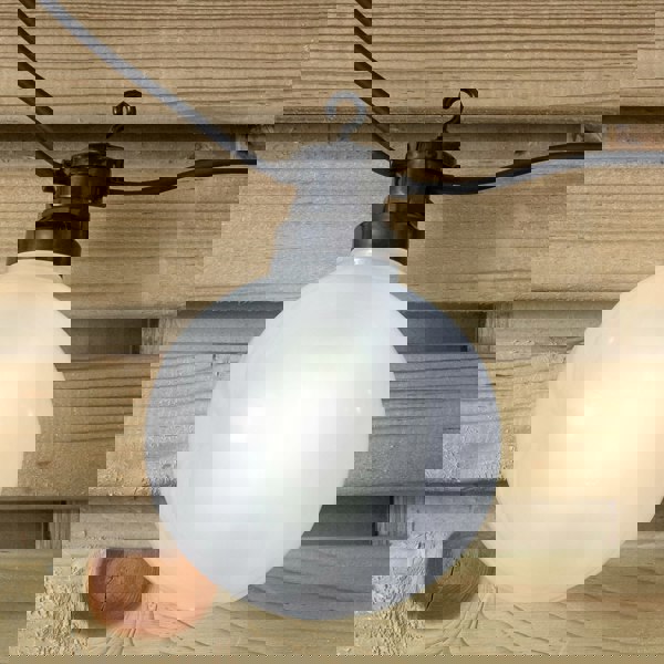 Samuel Alexander 4.5m Set of 10 Frosted Ball Style Cap String Lights with Filament in White