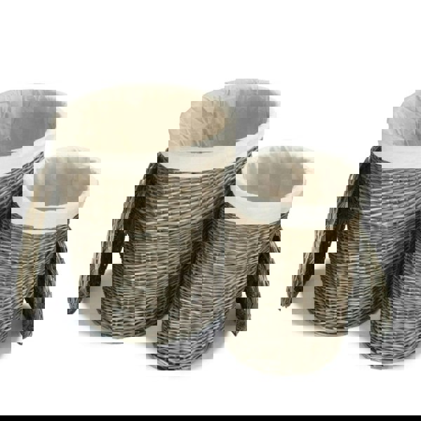 Round Laundry Wicker Basket