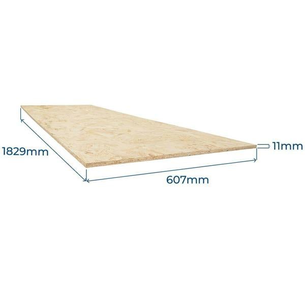 Snowdon Timber OSB Board (T) 11mm (W) 607mm (L) 1829mm