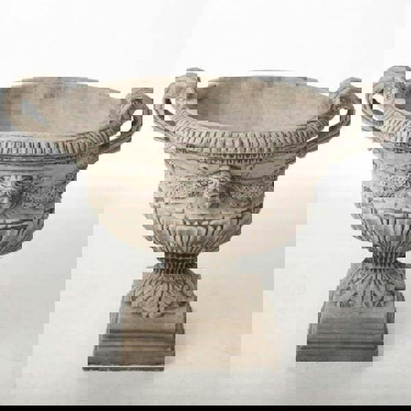 Pair of Large Oval Antique Garden Urns