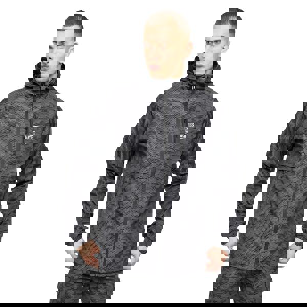 Crosshatch Mens Janscore All-Over Print Jacket - Black - 