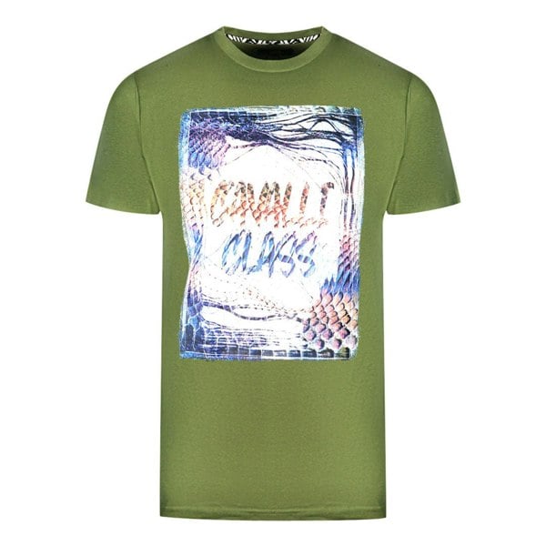 Cavalli Class Box Logo T-Shirt - Green