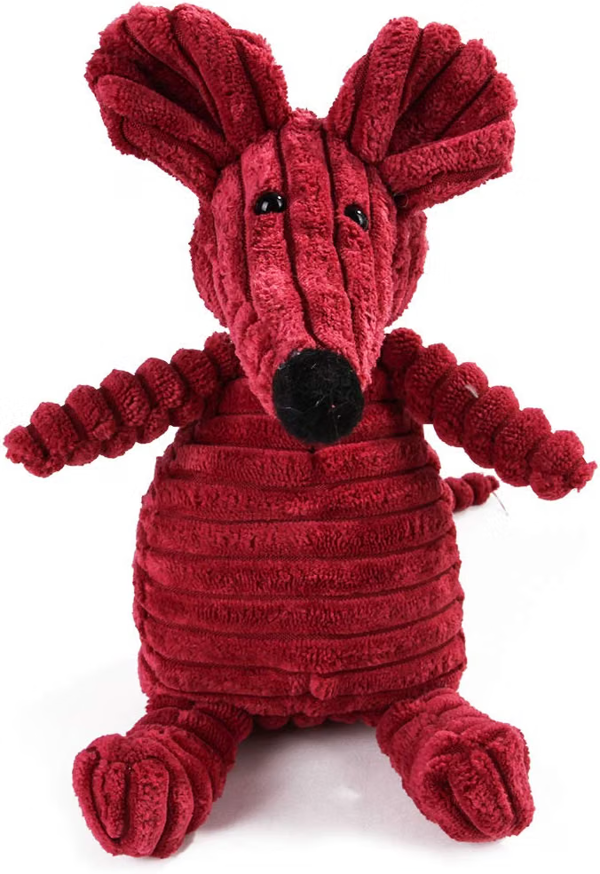 Nice Design Corduroy Dog & Puppy Animal Plush Squeaky Chew Toys