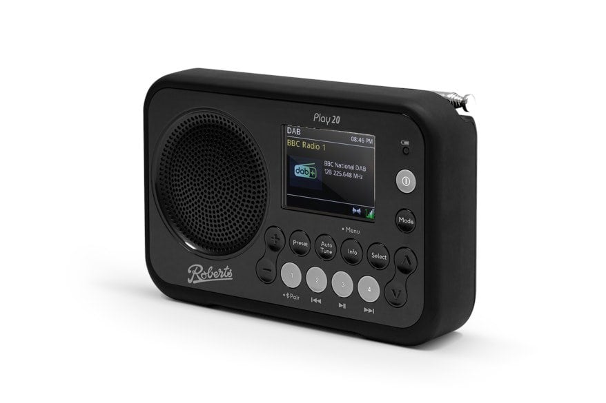 Roberts PLAY20 Compact and Portable DAB/DAB+/FM Digital Radio - Free Gift RRP £10!
