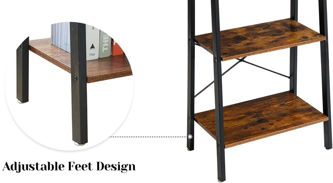 Modcraft 4-Tier Ladder Shelf - Industrial Bookshelf