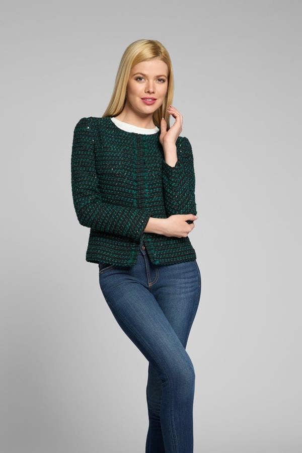 Rumour London Camille green tweed jacket