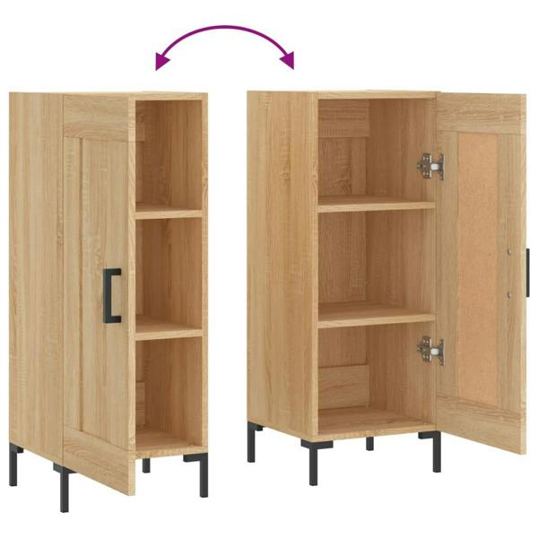 Berkfield Sideboard Sonoma Oak 34.5x34x90 cm Engineered Wood