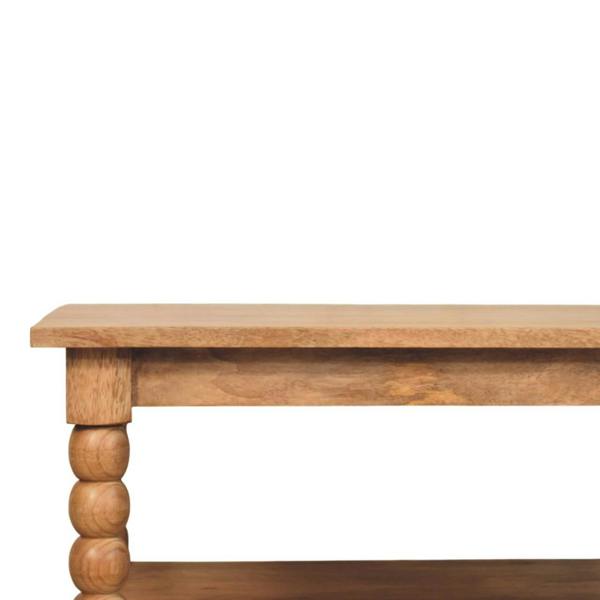 Artisan Furniture Solid Wood Spindle Golden Teak Coffee Table