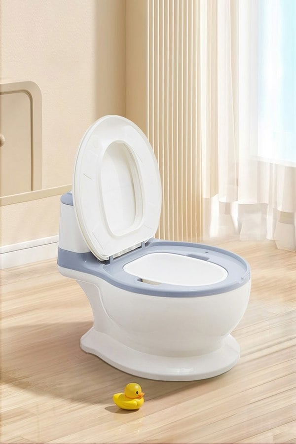 Living and Home Comfortable PVC Seat Cushion Grey Plastic Training Potty Seat for Toddlers