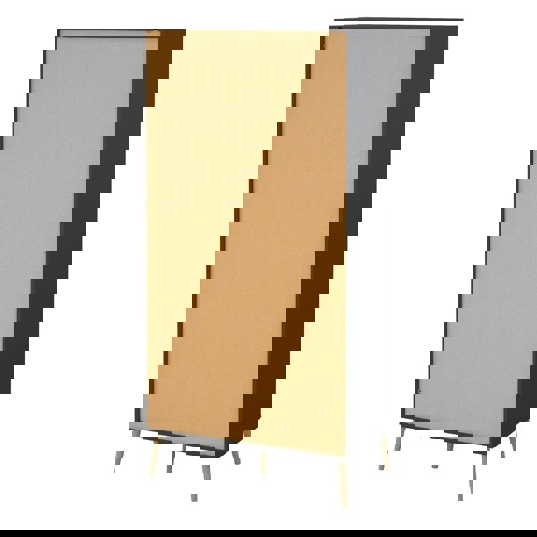 Furniture To Go Cumbria Wardrobe with 2 Doors + 2 Drawers Dark Grey