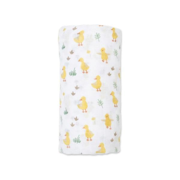 Lulujo - Muslin Swaddle - Ducks