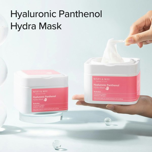 MARY & MAY Hyaluronic Panthenol Hydra Mask Pack (30 sheets)