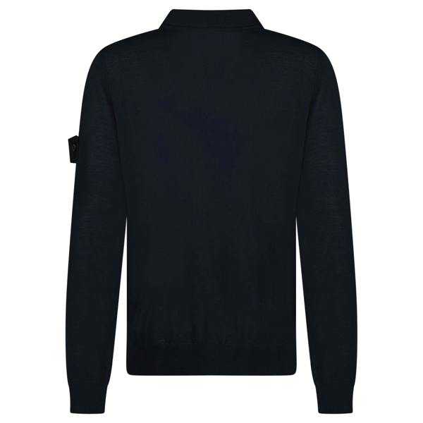 Stone Island Ghost Wool Polo Shirt Navy - chancefashionco