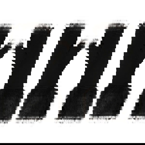 Infinity Leather Women’s Suede Leather Shearling Lined Fingerless Gloves