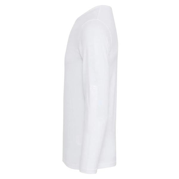 Premier Mens Long John Roll Sleeve Tee - White