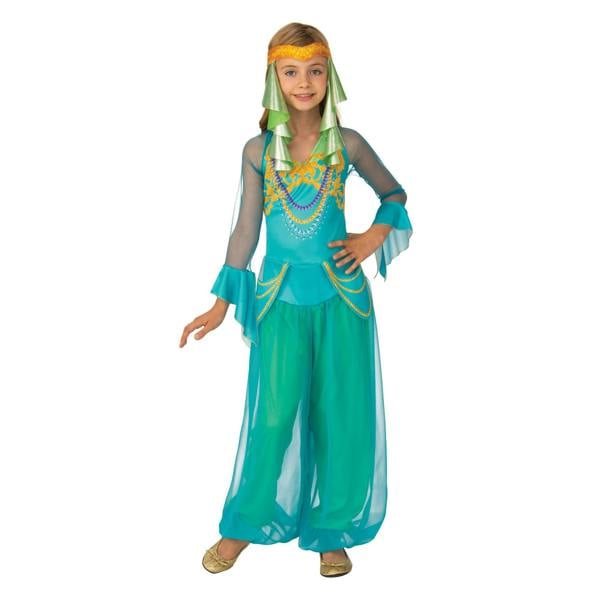 Bristol Novelty Girls Arabian Dancer Costume - Blue/Yellow/Purple