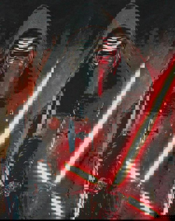 Star Wars Mens White Kylo Ren Short Sleeved T-Shirt