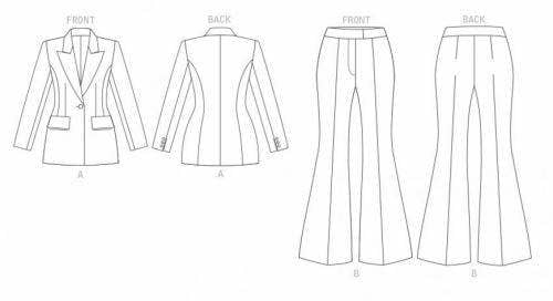 Vogue Sewing Pattern 1870, Jackets, Trousers, Suits for Women, B5 (8-10-12-14-16) - Advanced