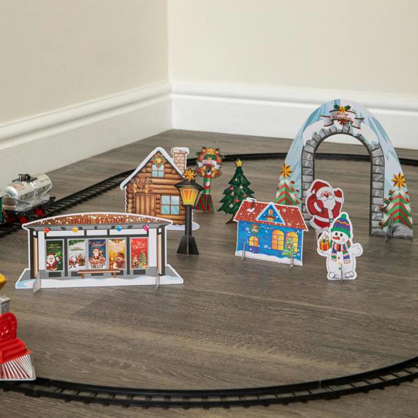 Samuel Alexander Festive Flyer Christmas Train Set with Pop Up Village