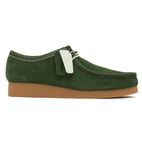 Clarks Originals Wallabee Evo Suede Shoes Green