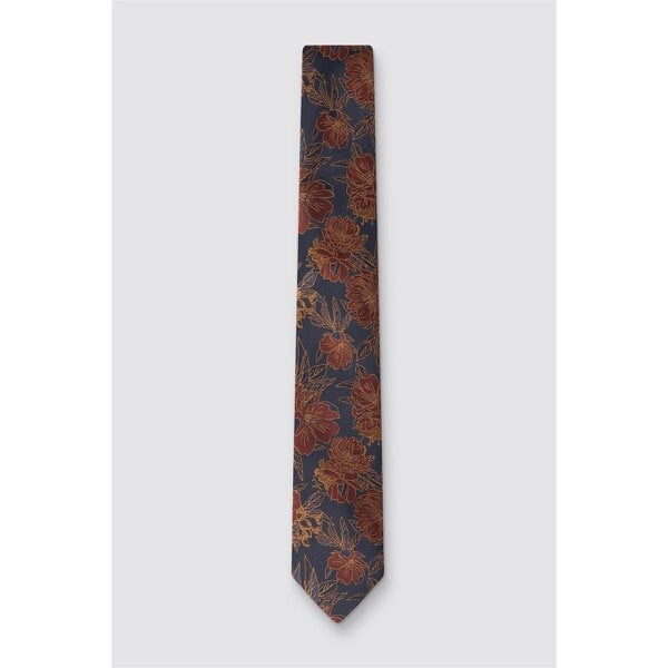 Antique Rogue Rust Large Floral Tie