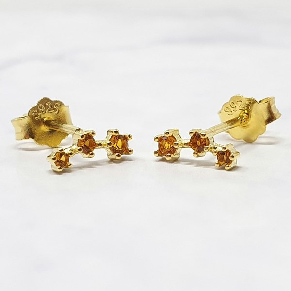 Citrine November Birthstone Earrings Gift Set For Her