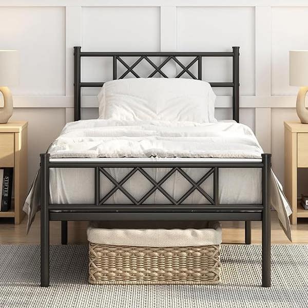 MCC Direct Metal Bed&nbsp;frame Single 3ft&nbsp;Black Metal Frame with&nbsp;head&nbsp;and footboard&nbsp;–&nbsp;Felix