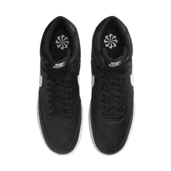 Nike Mens Court Vision Next Nature Synthetic High-top High Top Trainers - Black/White - 