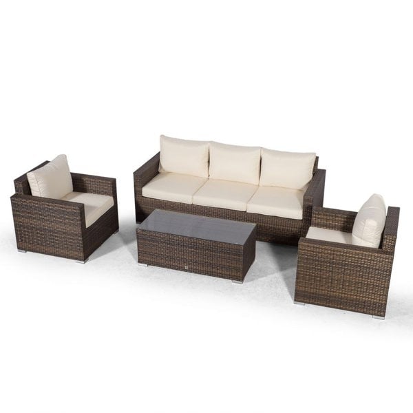 Giardino Sydney 5 Seater Rattan Conversation Sofa Set with Coffee Table