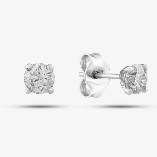 T. H. Baker Platinum 0.80ct Brilliant Cut Diamond Stud Earrings 5035E/PL/DQD80